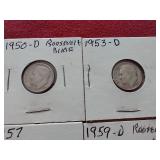 (10) Silver Roosevelt Dimes