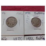 (7) Buffalo Nickels