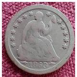 1853-O Liberty Seated Half Dime - Arrows at Date