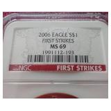 2006 1 oz American Silver Eagle - NGC MS69