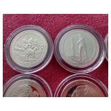 (6) Silver Proof America the Beautiful Quarters