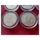 (6) Silver Proof America the Beautiful Quarters