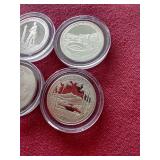 (6) Silver Proof America the Beautiful Quarters