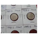 (12) Nickels - Mostly Proof