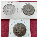 (3) Barber Half Dollars