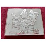 Large Norman Rockwell Sterling Silver Bar - Over 3 oz!