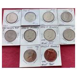 (10) Kennedy Half Dollars