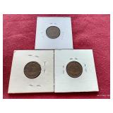 (3) Indian Pennies - Including 1864