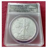 2021 1 oz American Silver Eagle - ANACS MS69