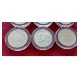 (6) Silver Proof America the Beautiful Quarters