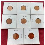 (8) Uncirculated Red Wheat Pennies