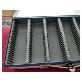 (2) Metal Latching Cases Holding 150 2x2 Flips