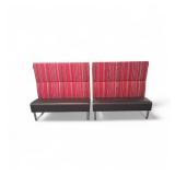 Hightower Bench Set Red/Chrome 50x49x18