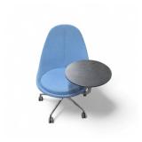 2 Blue Keilhauer Reversable ArmTablet Chairs