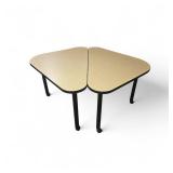 2 Angular Tables on Wheels 61x34x29