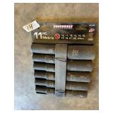 PowerBuilt - 11pc Metric Deep Impact Socket Set