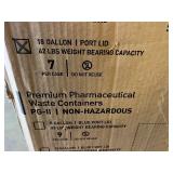 7 - Sharps containers - Yellow 18 gallon with Port Lid