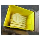 7 - Sharps containers - Yellow 18 gallon with Port Lid