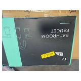 FORIOUS Gold Widespread 2-handle High-arc Residential Handle Bathroom Sink Faucet with Drain