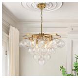 GoYeel 8 -Light Gold Metal Chandelier