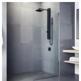 VIGO Orchid, 39 in. H x 4 in. W, 2-Jet High Pressure Shower Panel System with 8 in. Square Rainfall Showerhead, Matte Black