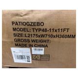 ABC - 11’ X 11’ Hardtop Double Roof Wood Framed Gazebo