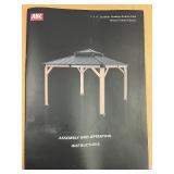 ABC - 11’ X 11’ Hardtop Double Roof Wood Framed Gazebo