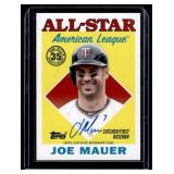 Joe Mauer On-Card Auto 2023 Topps Baseball 1988 All-Star Autograph Card #88ASA-JMA Minnesota Twins