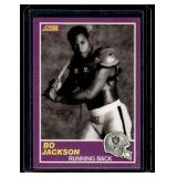Bo Jackson Iconic Shoulder Pade / Bat Card 1989 Score Supplemental #284S Football Card