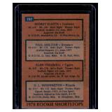 Paul Molitor / Alan Trammel RC 1978 Topps Rookie Shortstops #707 Vintage Baseball Card