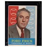 1959 Topps Ford Frick #1 1st Card In Set Vintage Baseball Card