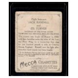 1910 T220 Champions Fight Jack Randall and Ed Turner Mecca Cigarettes Vintage Boxing Card