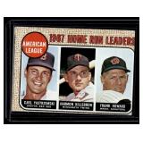 1968 Topps AL HR Leaders #6 Yaz, Killebrew, Howard - Vintage Baseball Card
