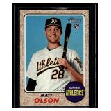 Matt Olson RC 2017 Topps Heritage #681 Rookie Baseball Card