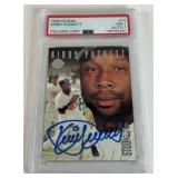 RARE! - Kirby Puckett Autographed On-Card With PSA/DNA Certification 1996 Leaf Studio #74 Card and Auto Graded PSA 7 NM, LOW POP CARD! - Minnesota Twins Baseball