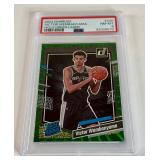 Victor Vembanyama PSA 8 NM-MT RC 2023 Donruss Holo Green Laser Rated Rookie #220 Basketball Card