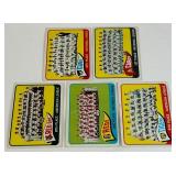 1965 Topps Baseball 5 Team Card Vintage Lot