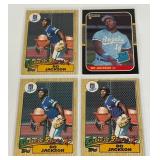 Bo Jackson RC 4-Card Lot Donruss and Topps Baseball Rookie Cards