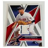 Justin Morneau Game-Used Relic 2009 Upper Deck X #UDXM-MO Minnesota Twins Baseball Card