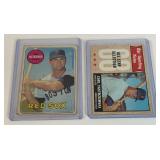 Carl Yastrzemski 2- Card Vintage Baseball Lot 1968 and 1969