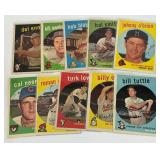 1959 Topps 10 Card Vintage Baseball Lot