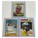 Dave Winfield 3 Card Lot 1976, 1977, 1980 Vintage Baseball Cards