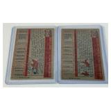 1957 Topps 2 Card Vintage Baseball Lot - Adcock and Burdette