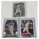 Shohei Ohtani 3-Card Baseball Lot 2023 Topps and Bowman 2024 Bowman
