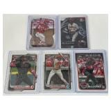 Elly De La Cruz 5 Card Rookie Lot 2023 Bowman Chrome, Platinum Top Prospects, 2024 Bowman, Chrome and Topps