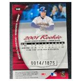 2001 Donruss Michael Cuddyer Minnesota Twins Rookie Auto MLB Baseball Card 0014/1875 No. 142
