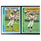 2-Card Fran Tarkenton 1978 Vintage Minnesota Vikings NFL Football Card Lot