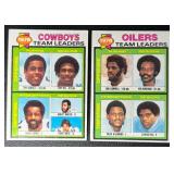 2-Card 1979 "1978 Team Leaders" NFL Vintage Football Card Lot