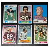 6-Card Cleveland Browns NFL Vintage Football Card Lot