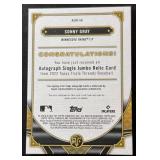 Sonny Gray 2022 Topps Triple Threads Purple Patch Auto Minnesota Twins Baseball Card /75 No. ASJR-SG